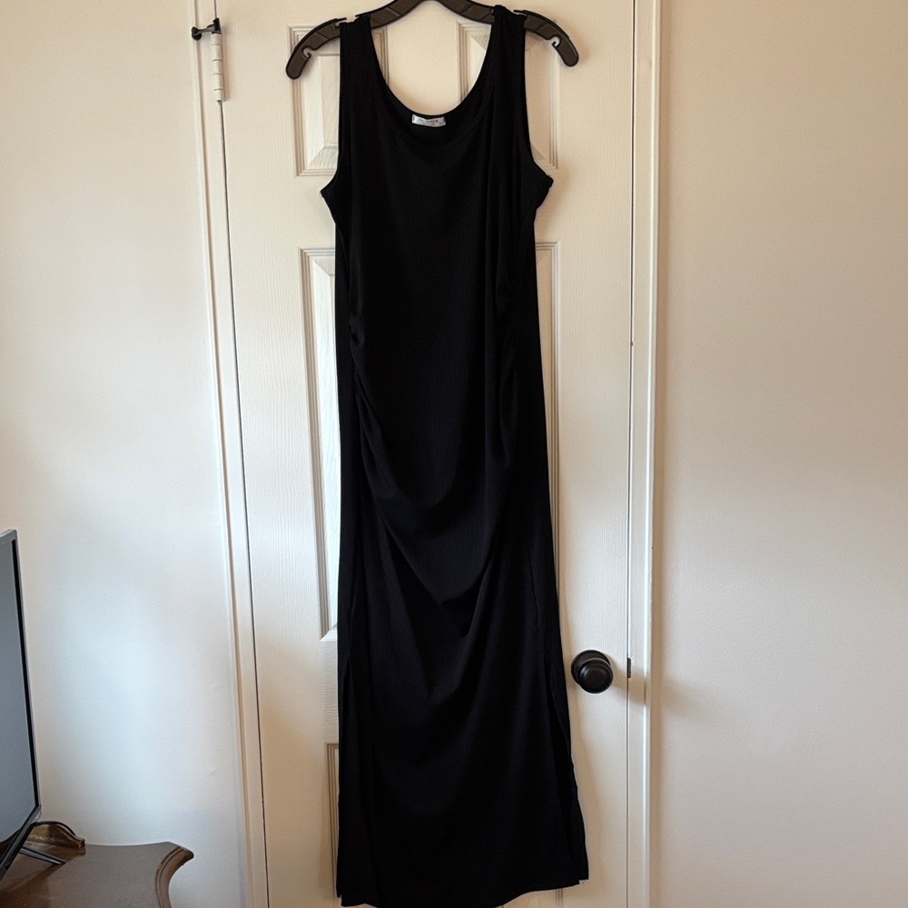*Maternity Dress* Chic Black Sleeveless Maxi Dress
